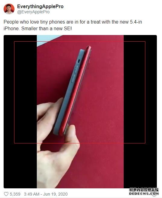 外媒曝光5.4英寸iPhone12機(jī)模！比SE還小巧，果粉：終于來了